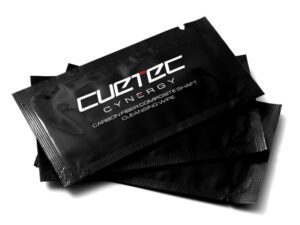 Cuetec cleansing wipes for Cynergy Carbon shafts